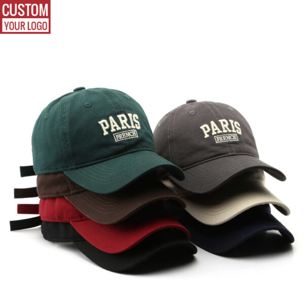 Vintage Unstructured Cotton Embroidered Sports Dad Hat for Men - Image 3